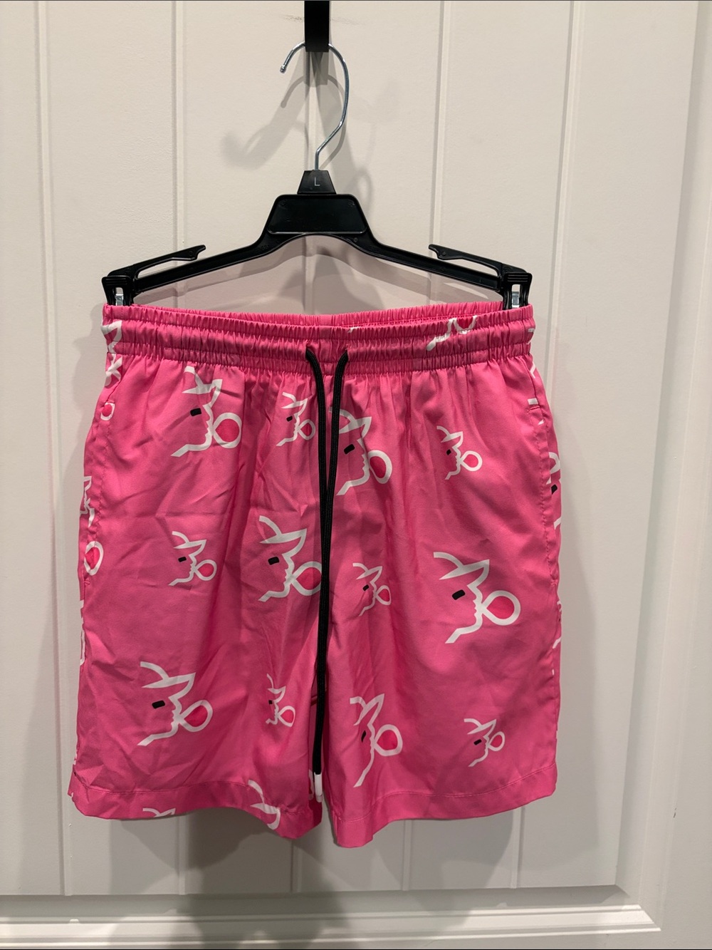 Boy's Pink Patterned Swim Shorts
